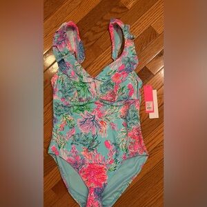 🆕 LILLY PULITZER HUEY RUFFLE ONE PIECE